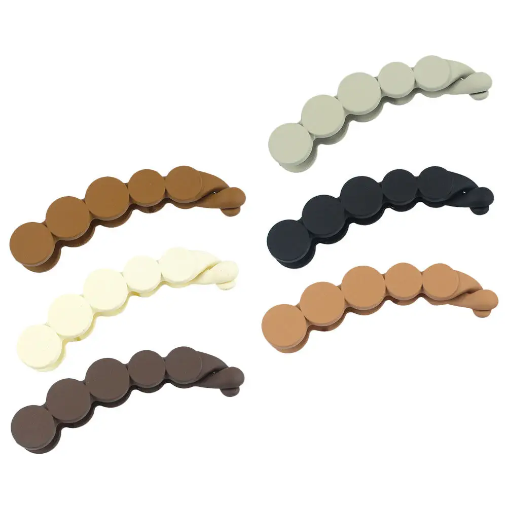 

Набор из 6 разноцветных заколок-бананов для волос для женщин, большие заколки-крабы с гладкой поверхностью, нескользящие, для укладки густых, тонких, кудрявых и прямых волос