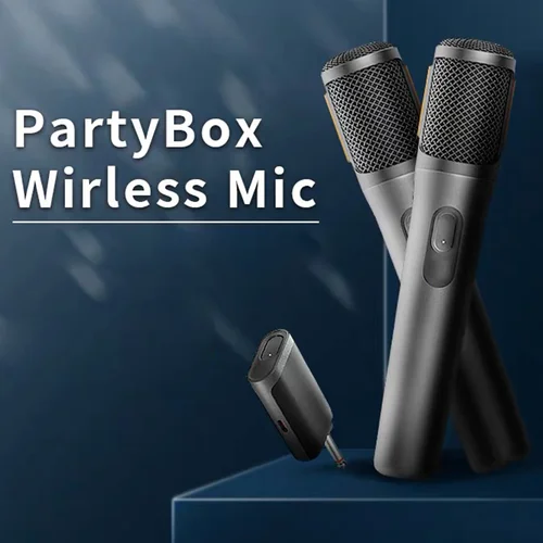 Imagen 2 del producto Profesional 2 canales para JBL PartyBox DJ UHF sistema con micrófono de mano inalámbrico digital con dos micrófonos recargables