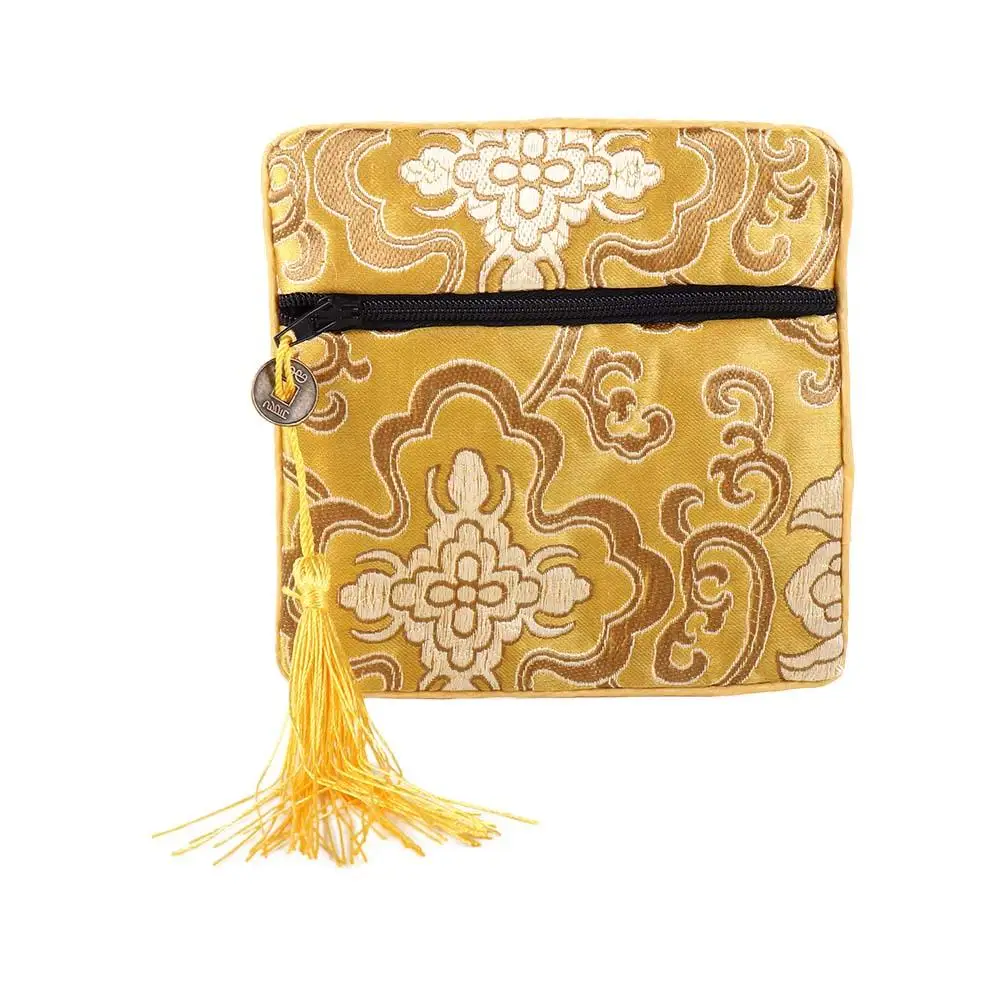 

Bag Jewelry Packaging Zipper Bag Small Pouch Chinese Style Coin Purse Jewelry Storage Bag Silk Jewelry Organizer Brocade Pouch
