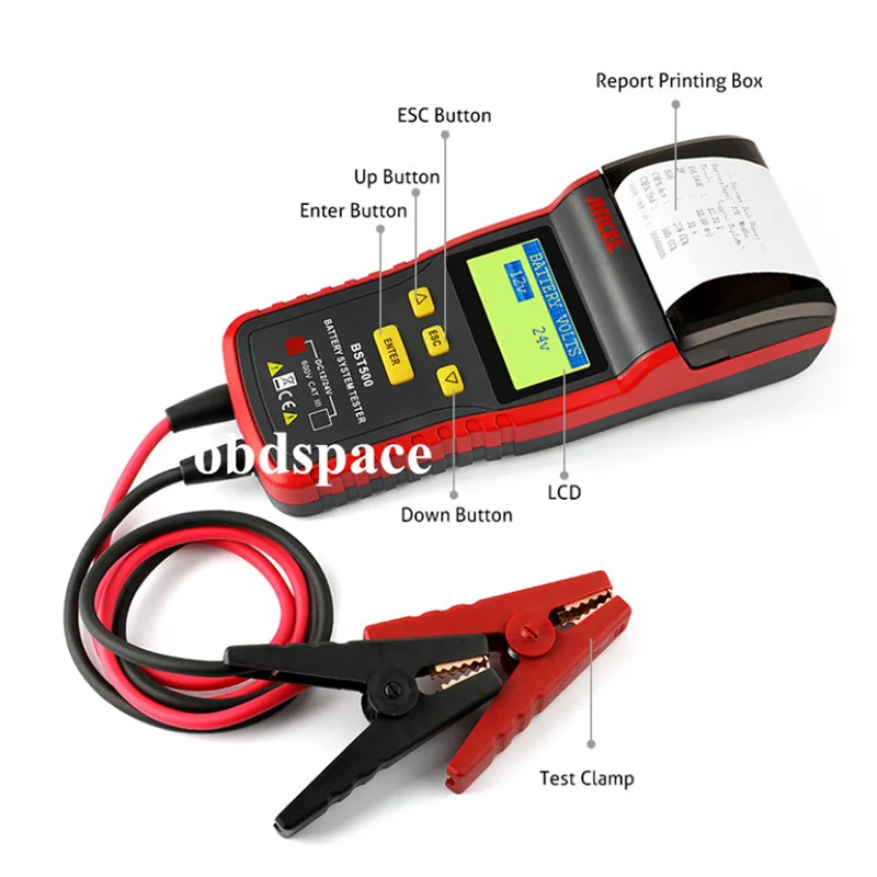 BST500 12V&24V Automotive battery tester Internal resistance Battery life capacity analyzer