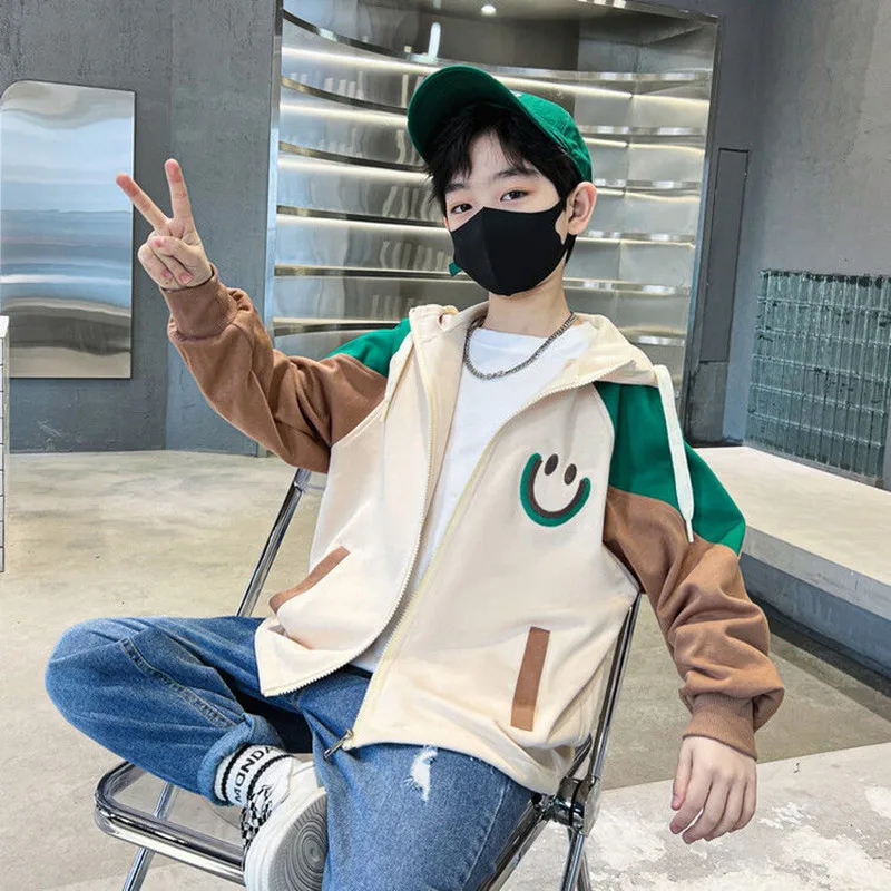 

2024 New Boys Girls Spring Autumn Jacket Baseball Suit Bomber Boy Cottons Kids Children's Clothes for Teen Coats 5-14 Years Old