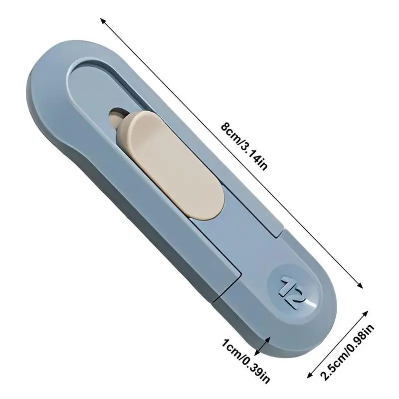 Mini coltello tascabile portatile con scatola a retrattile automatico Coltelli multiuso Express Busta aperta Pacchetto Strumento di cancelleria Forniture per ufficio