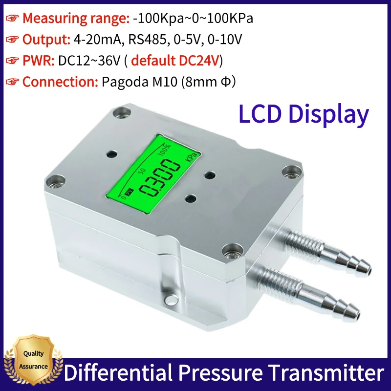 

LCD Digital display 4-20mA Air Pressure Transmitter differential Pressure transducer RS485 Differential Pressure Transduce