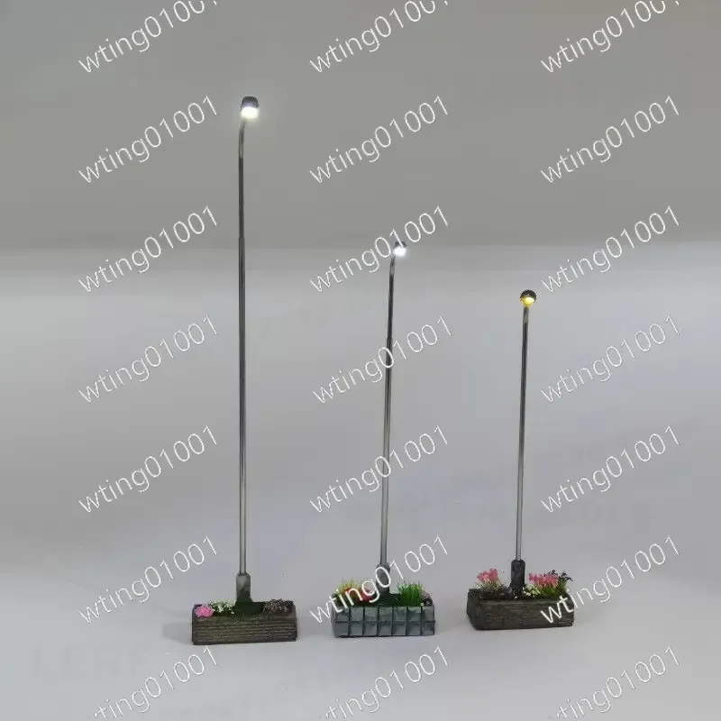 for X-T Diorama 1/64 City Street Lamp Urban Roadside Light Miniature Scene Building Kit for Diecast Car Display Showcase