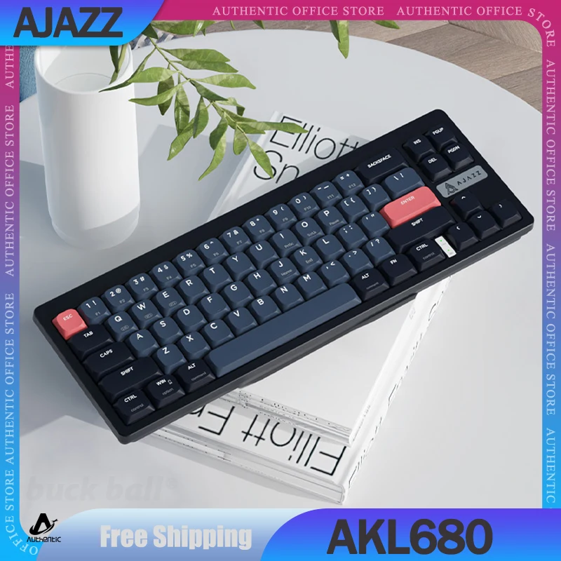 

Ajazz AKL680 Mechanical Keyboard 68Keys Huannuo Dwarf Switch 2Mode 2.4G/Bluetooth Wireless Office Keyboard For Win/Mac/iOS Gifts