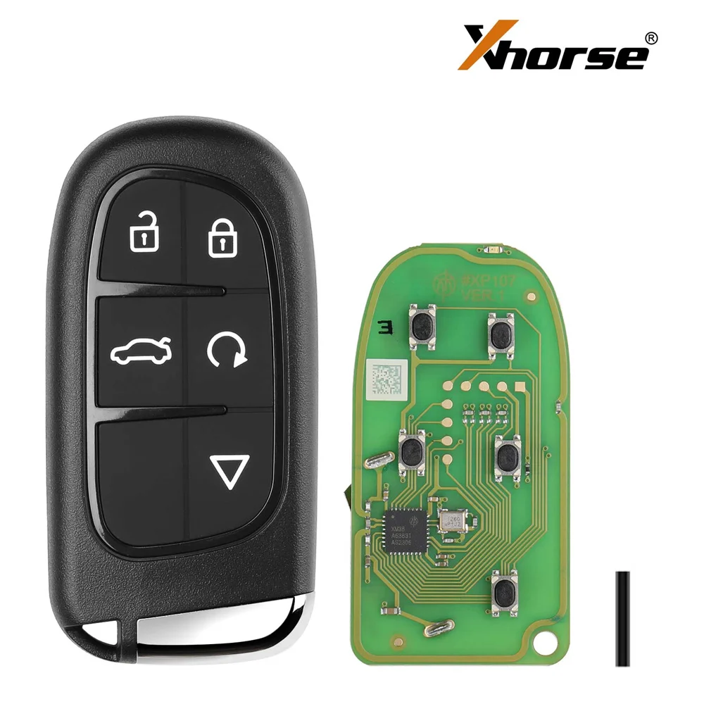 1/2PCS Xhorse XSJP01EN XM38 Smart Remote Key for Jeep Type 5 Buttons