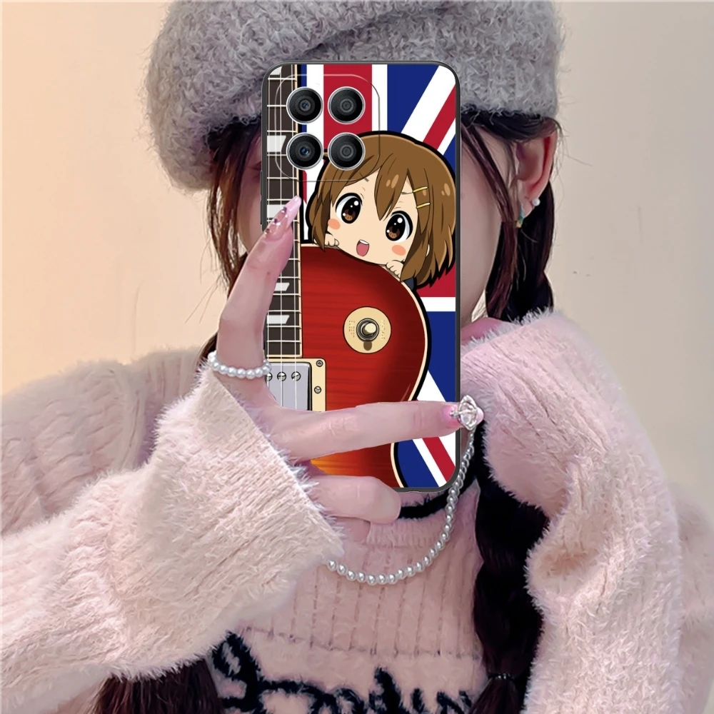 Funda de teléfono móvil K-ON Hirasawa Yui, carcasa negra para Huawei Honor 90, 80, 70, 60, 50, 30, 20, 10, 9, 8, 7 Pro, S, SE Lite, 5G