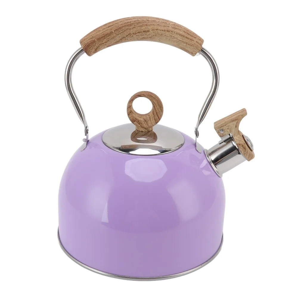 

Stainless Steel Whistling Tea Kettle 2.5 Liter With Handle Stainless Steel Kettle Quick Boiling Beige Color Whistling Kettle
