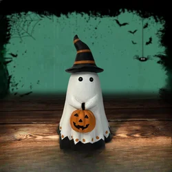 Cute Ghost Doll Resin Crafts Home Desktop Halloween Creative Ghost Pumpkin Fun Decoration Festival Party Atmosphere Props