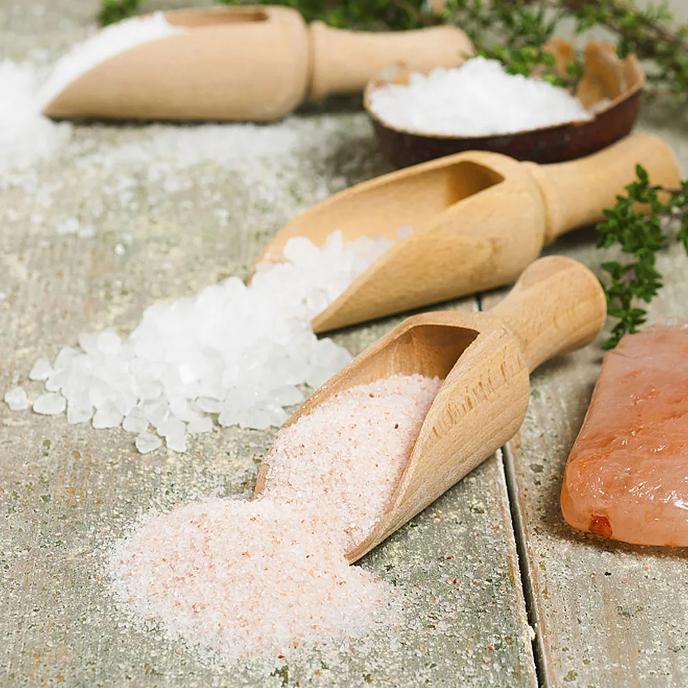 

10Pcs Wooden Spoons Smooth Edge Salt Milk Scoops Kitchen Gadgets Household Tea Spoons Safe Use