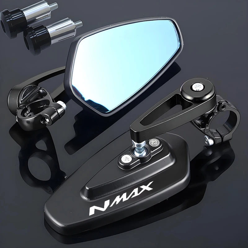 For YAMAHA NMAX N MAX N-MAX 155 250 400 125 Universal Motorcycle Mirrors Rearview 2pcs Handle Bar End Mounting