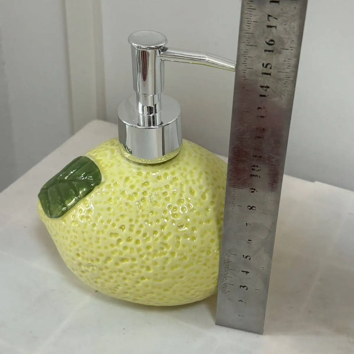 WHYOU Cute Ceramics Lemon Lotion Bottle Fruit Liquid Soap Dispensers Emulsion Latex Hand Wish Bottles Bathroom Accessories Set