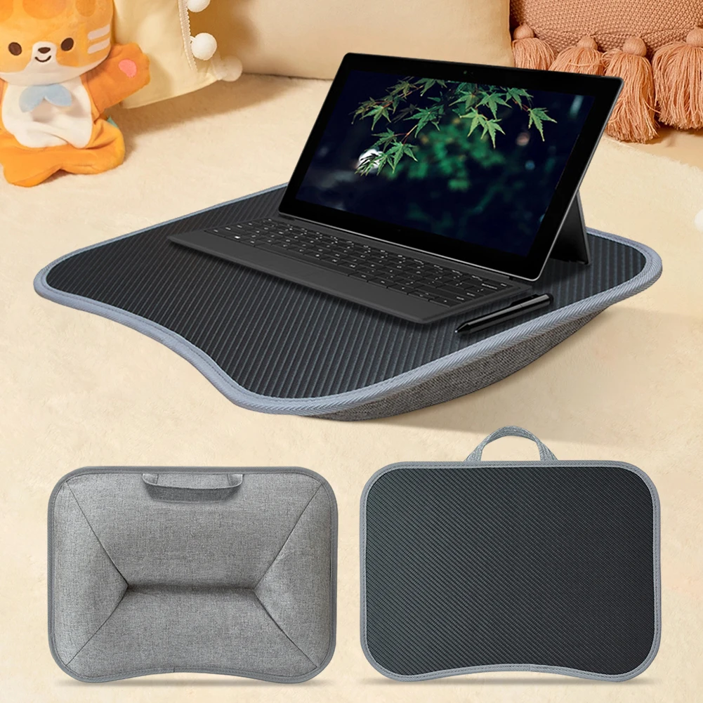 Laptop Lap Desk with Soft Pillow Cushion Multifunctional Laptop Desk Writing Padded Tray for 13-15Inch Laptops