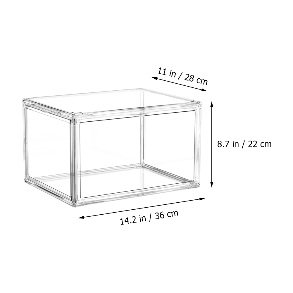 

Transparent Acrylic Storage Container Sturdy Stackable Bedroom Books Home Office Study Room Living Practical