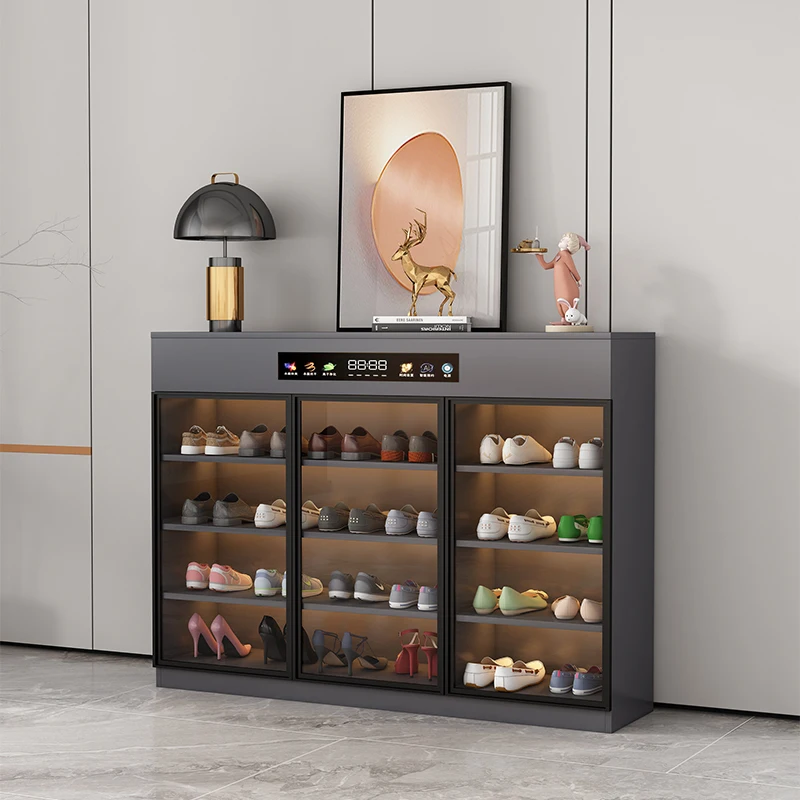 

Display Organizer Entryway Shoe Rack Cabinets Room Shelf Closed Glass Doors Shoe Rack Luxury Entrance Storage Home Furniture