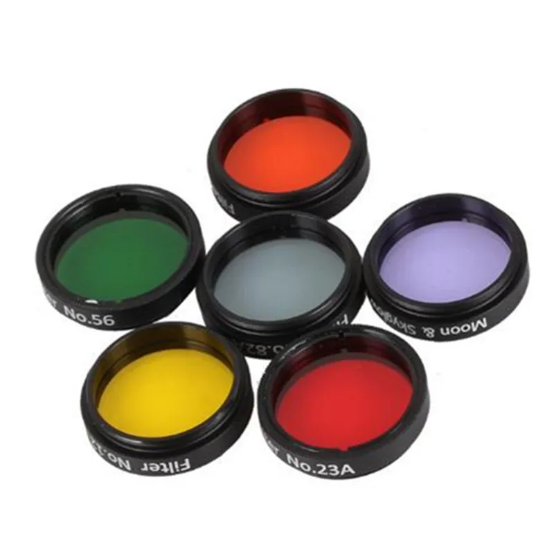 Angeleyes Yellow Orange Red Green Blue Moon Nebula Filter Astronomical Telescope Six Color Filters for Choose