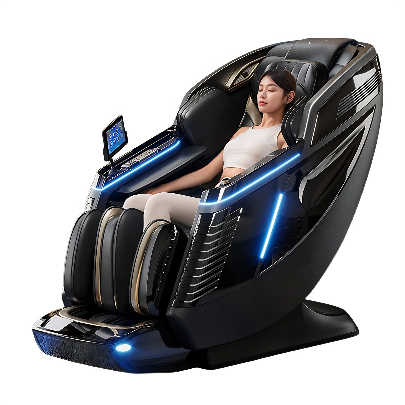 

Luxury SPA 4D Zero Gravity Massager Electric Office Portable Shiatsu Recliner Salon Bed Full Body Massage Chair