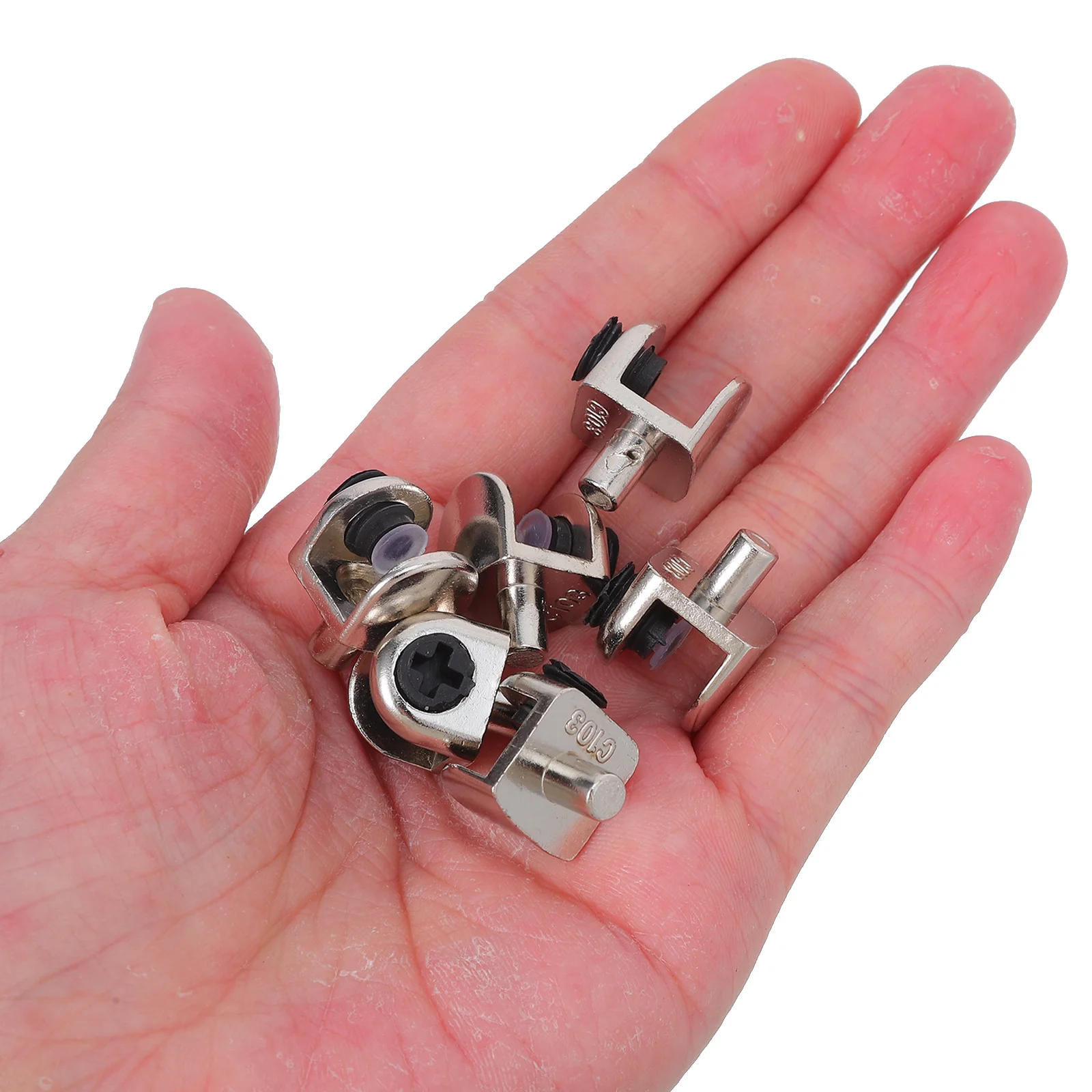 

20Pcs Glass Clamp Bracket for Wall Strong Hold Zinc Alloy Shelf Support 4-8Mm Frameless Glass Panels Bathroom