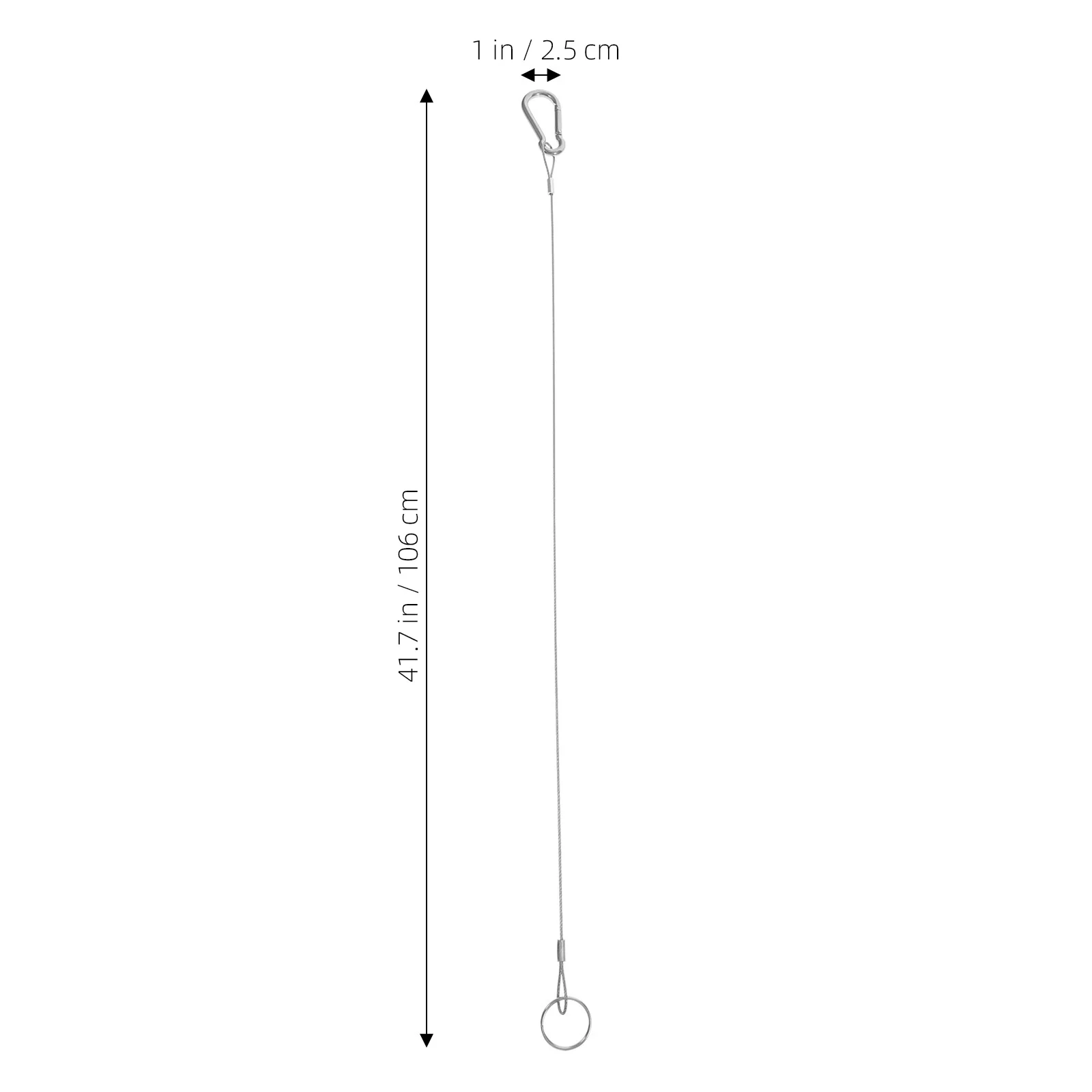 

6pcs Stainless Steel Wire Rope Lanyard Outdoor Safety Tether Cable Strap for Dog Run Aircraft