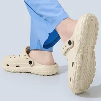 2026 Women and Men's Hole Shoes Summer Non-Slip Outdoor Sandals Closed Toe Shit Feeling Beach Slippers Thick Bottom Soft Bottom 5