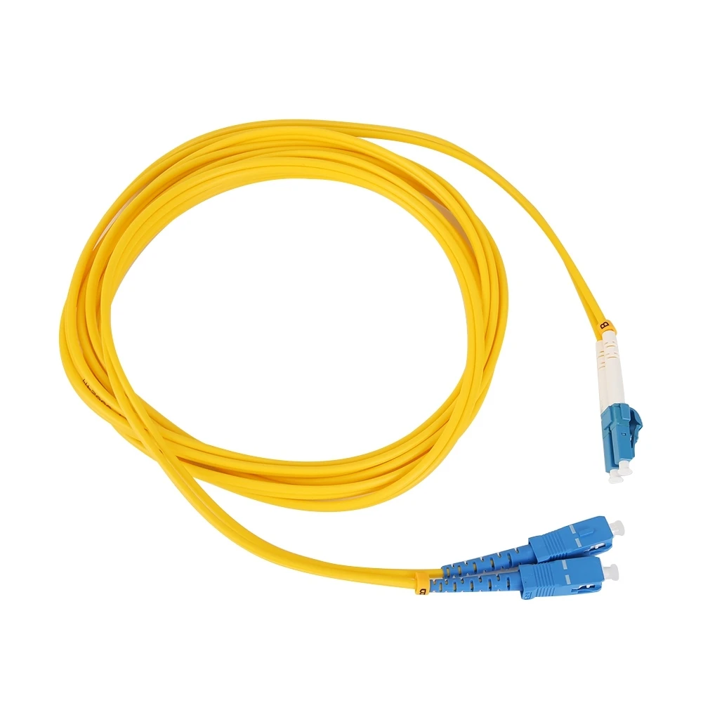 9.8ft SC LC Fiber Optic Patch Cord PVC Singlemode Jumper Cable for Network