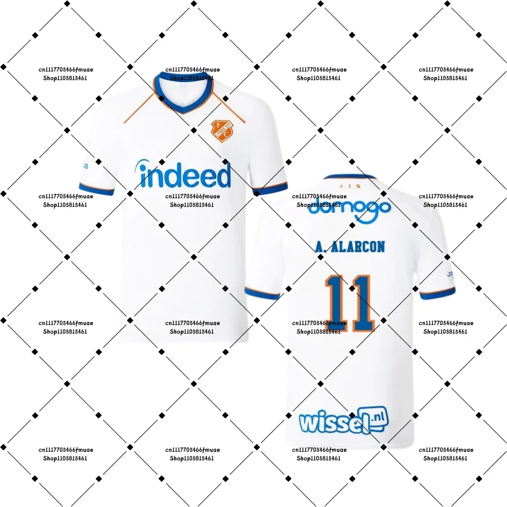 26-27 Dani De Wit 10 Ángel Alarcón 11 Mens Soccer Dry-fit Top Adult T-shirt Utrecht Unisex Sports Home Training Football Jersey