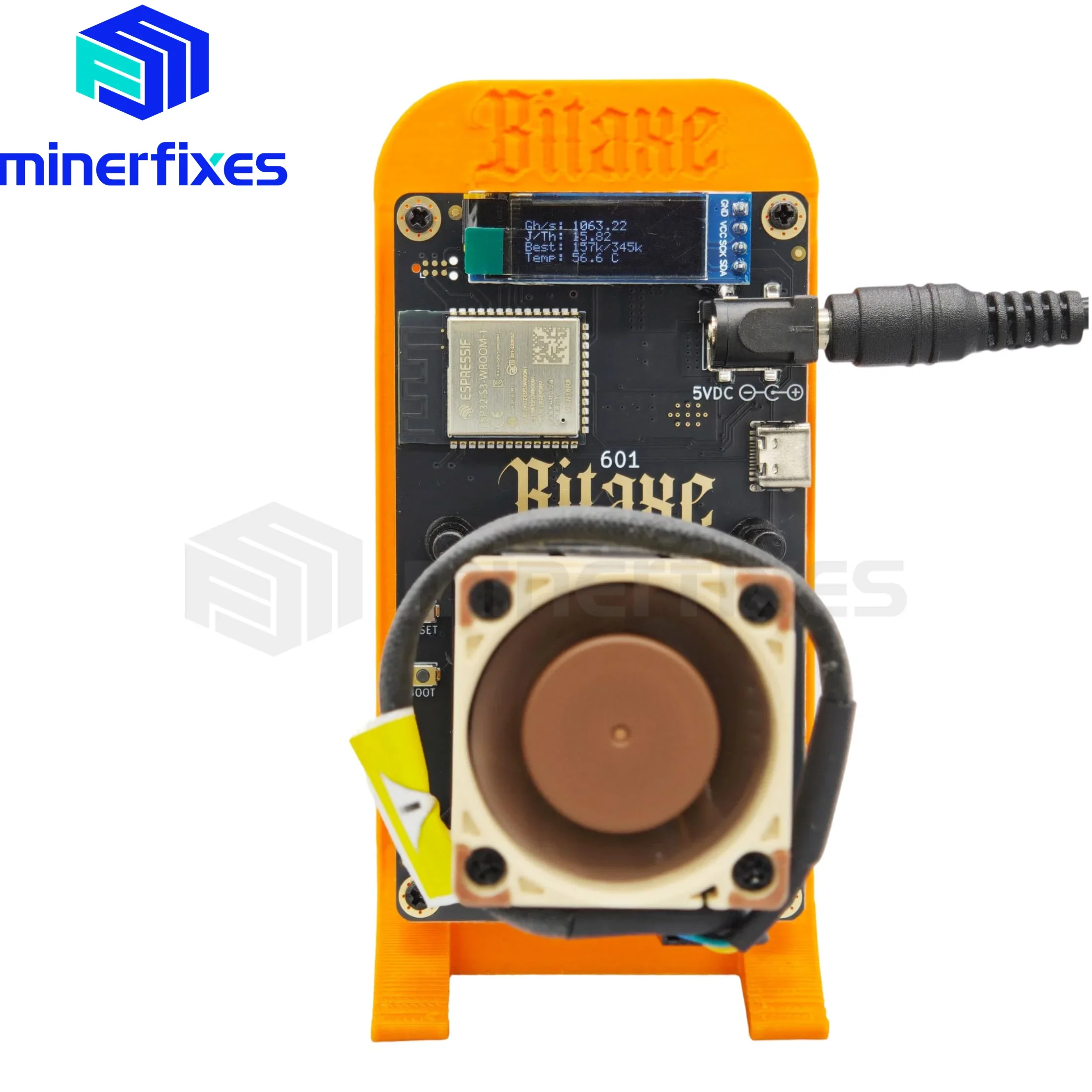 Nouveau Bitcoins Miner Bitaxe Gamma 601 Cryptos Miner 1.2TH/S de Antminer S21 Pro Asic Miner BTC Miners usage domestique 100% silencieux