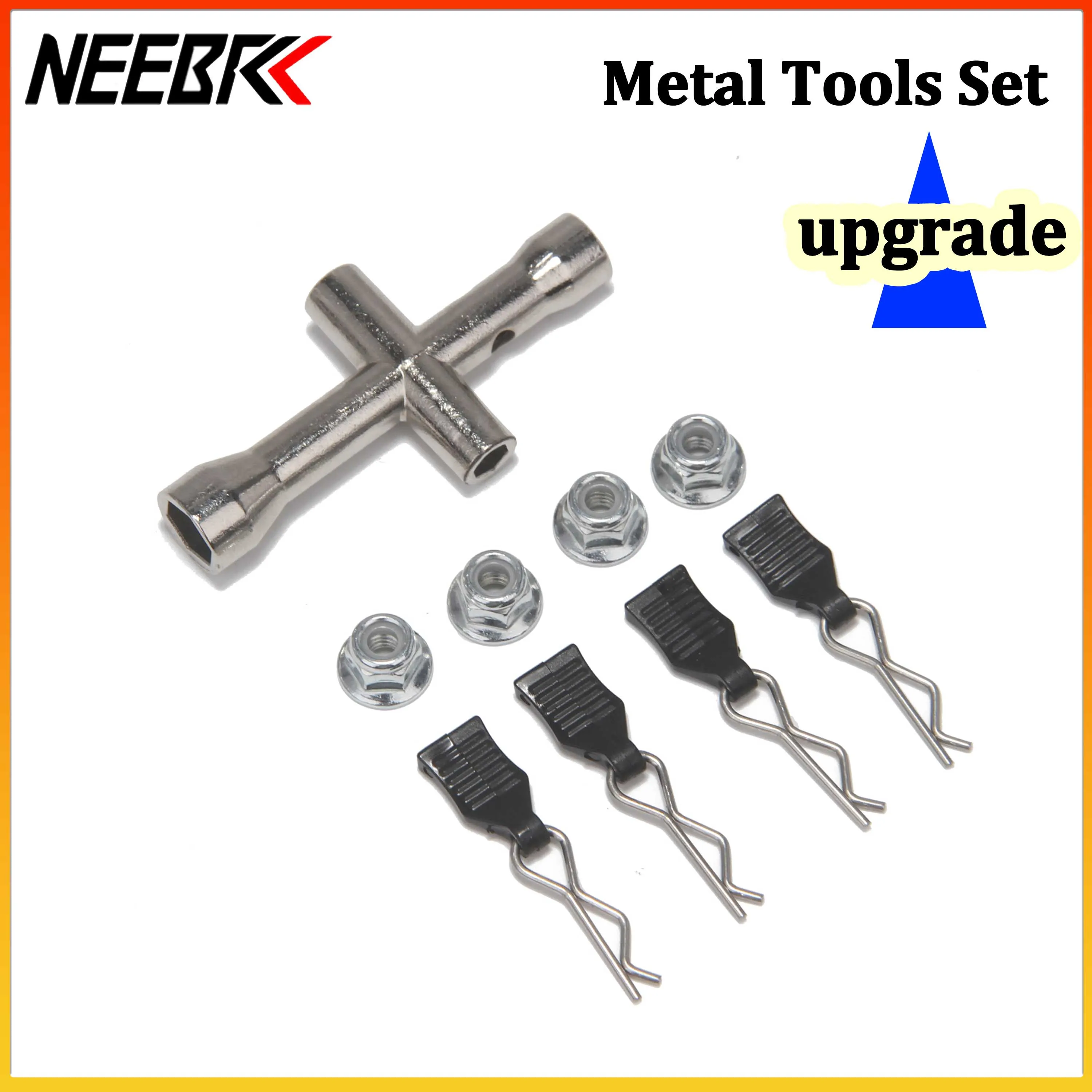 RC Metal Tool Kit Set Hexagonal Sleeve Wrench R-type Pin  M4 Nuts for RC Car Truck Crawler Buggy Model Repair Accessories Parts