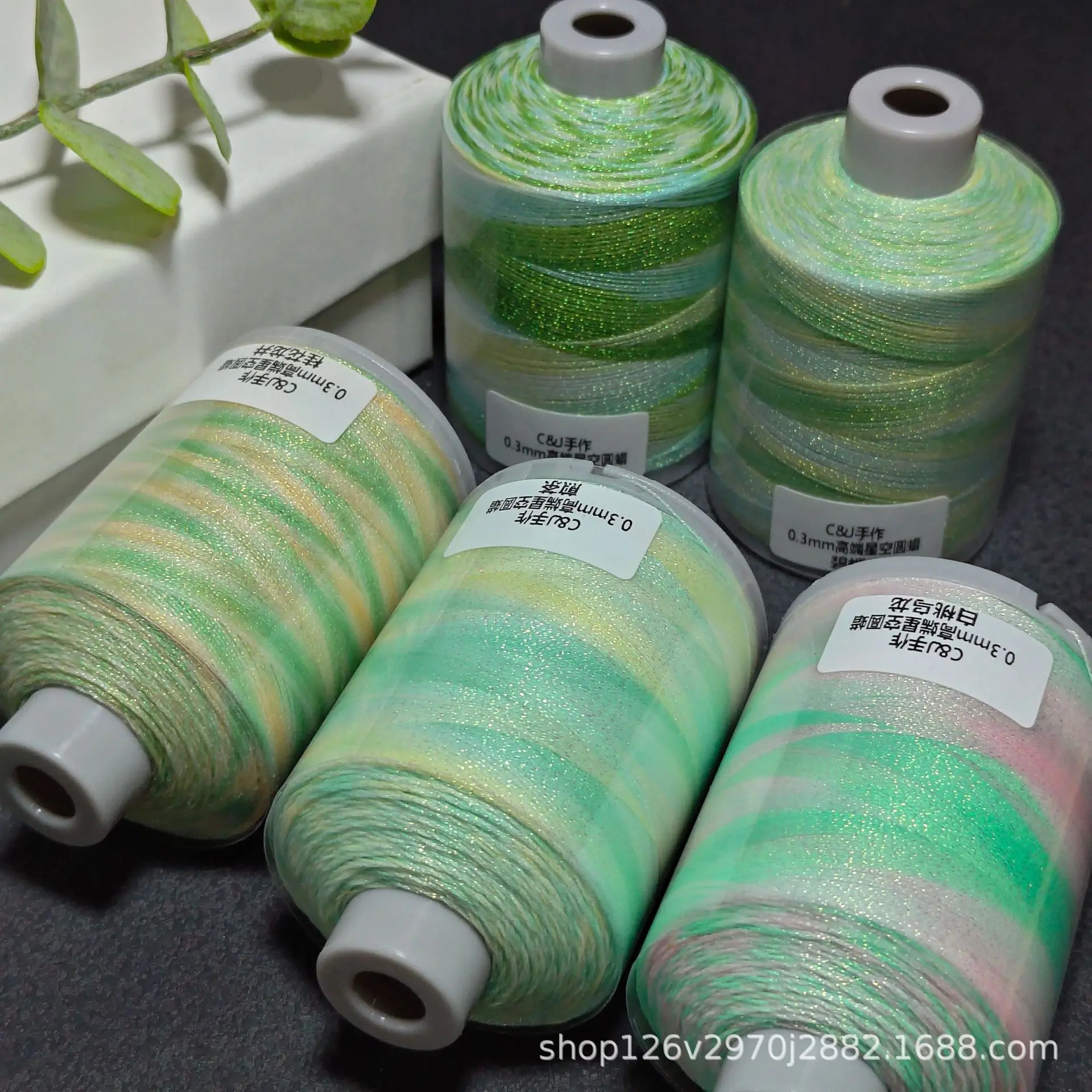 560 Meters 0.3mm High-end Segment Dyed Starry Wax Line Hand Woven Wire for Hand Woven Bracelet Necklace