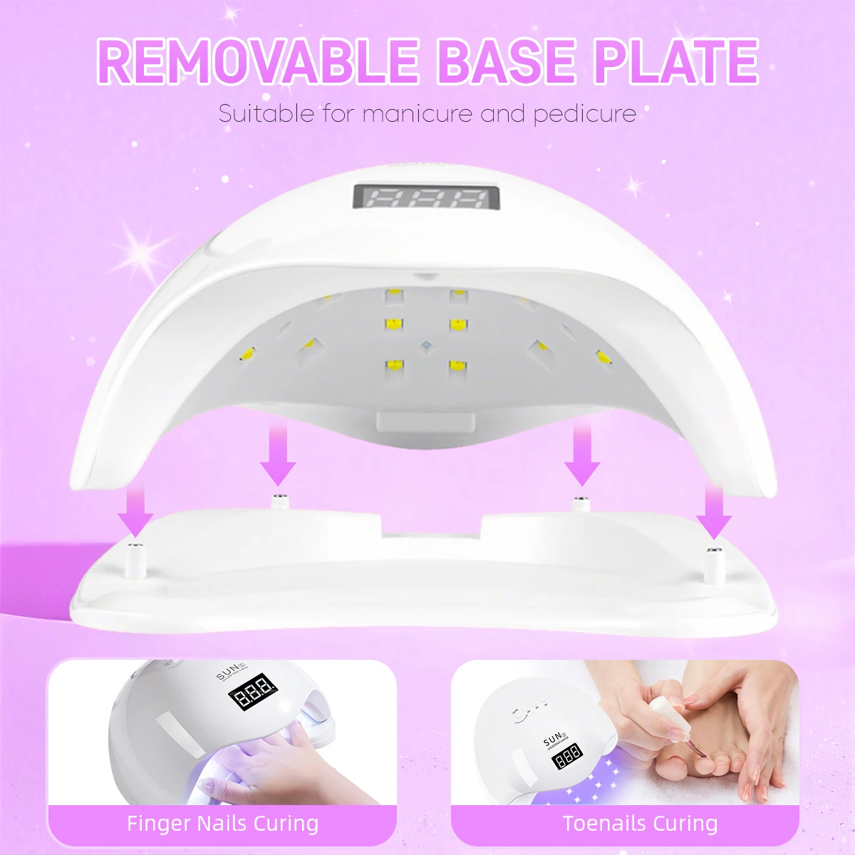 48W UV LED Nail Lamp With 4 Timers Setting Portable Nails 24LED For Fast Gel Nail Polish Home Manicure Equipment image 3