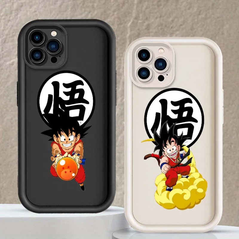 

D-Dragon Ball Cute Goku For Apple iPhone 17 16 15 14 13 12 11 Plus Pro Max Eye Ladder Phone Case Cover