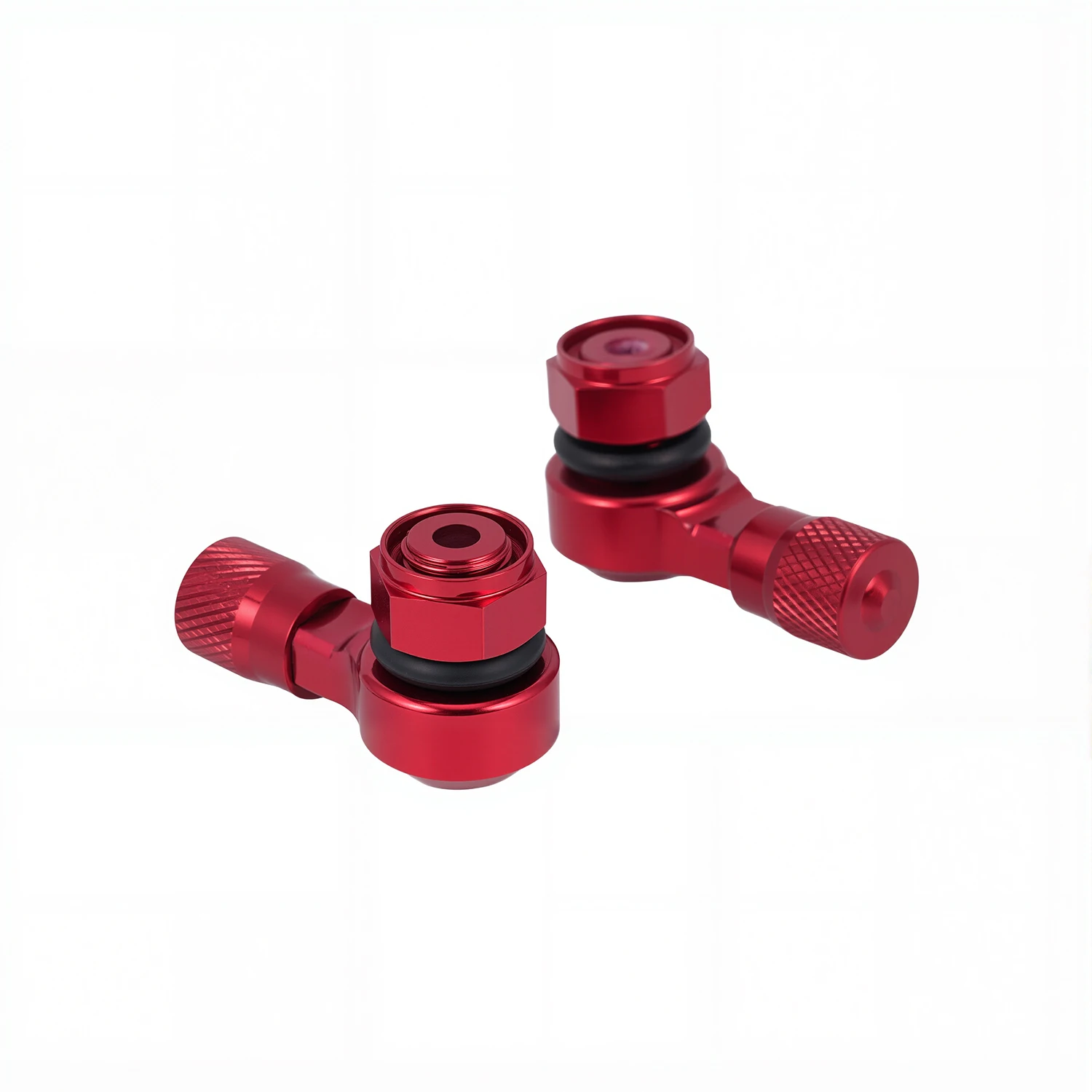 Motorcycle CNC Universal Orange 2PCS Rim Wheel Valve Stems Tire Tyre Cap 90 Degree For KTM DUKE RC SMC R SUPER SMT ADVENTURE RC