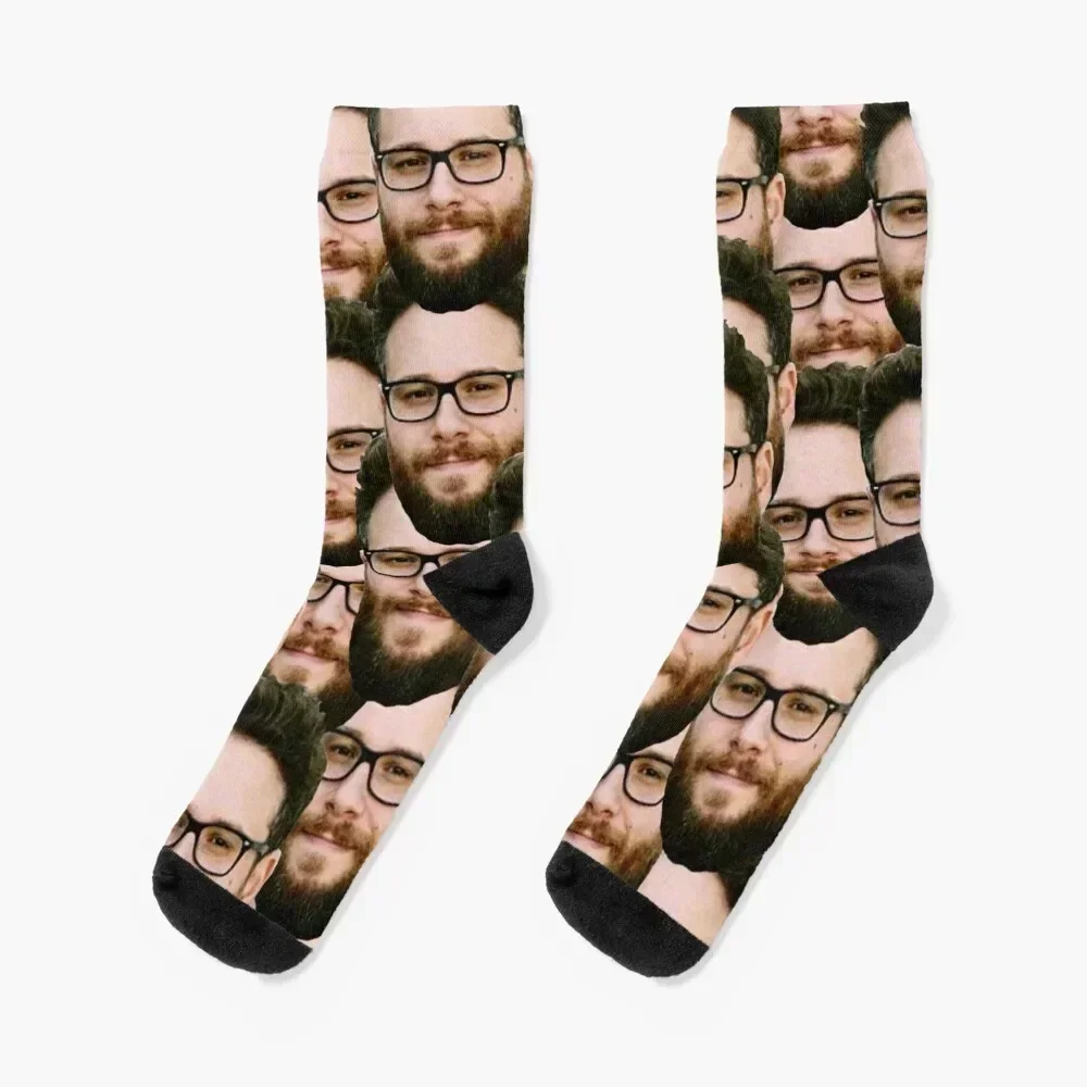 

Seth Rogen heads Socks Christmas valentine gift ideas cotton crazy Socks Women's Men's