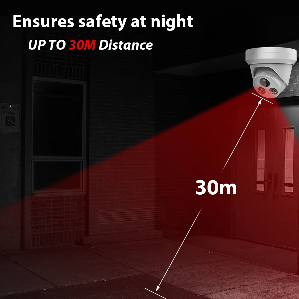 Vikylin 8MP 3X Zoom IR Night Vision IP Camera Human Vehicle Detection 8POE Outdoor Security System Network Video Recorder Kit