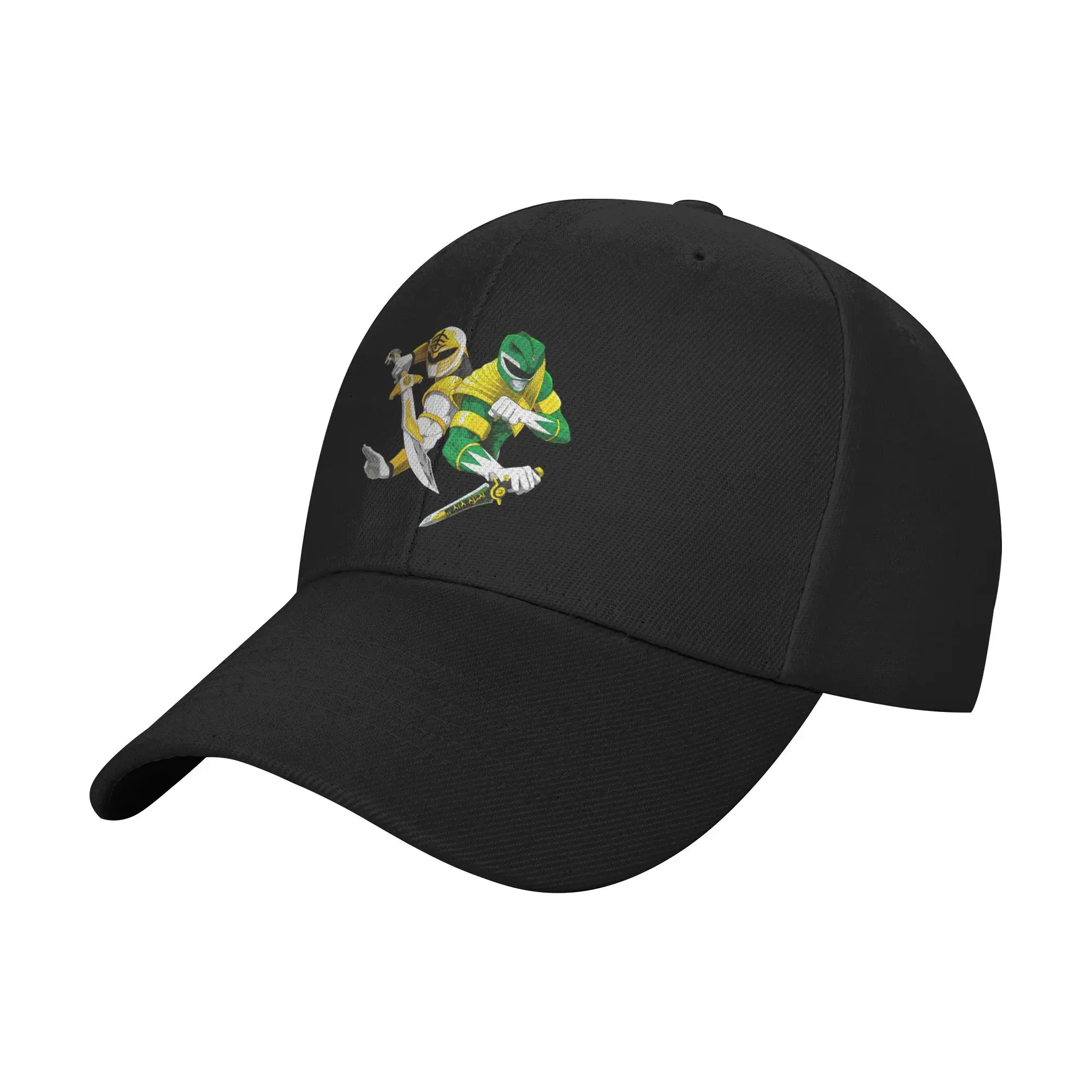 Green and White Power Rangers Baseball Caps Men Women Hip-Hop Sun Hats  Hat Breathable Polyester Fishing Hat