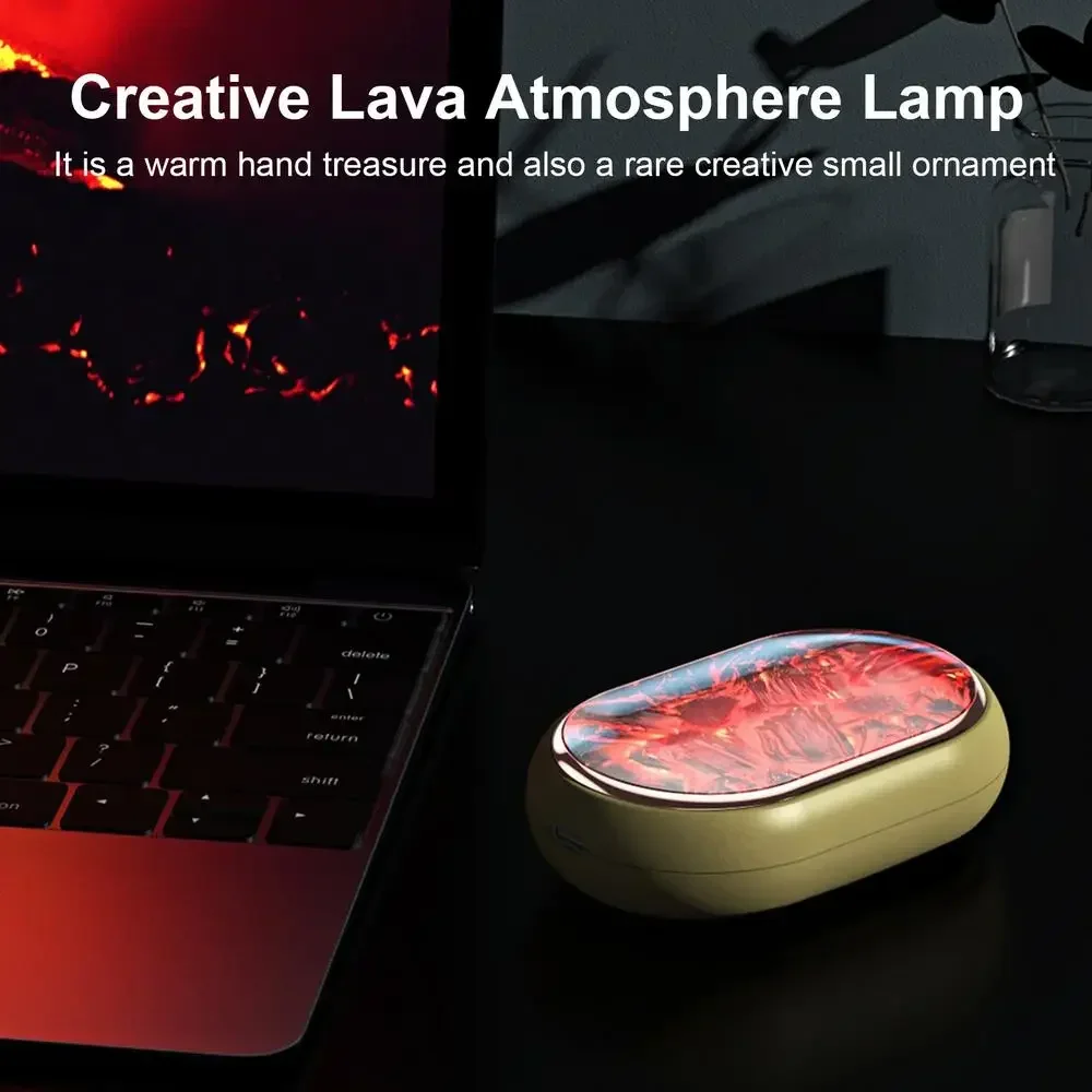 Pocket Hand Warmer Portable Mini Hand Heater With Burning Flame Design Lamp Fast Heating Hand Warmer Winter Supplies