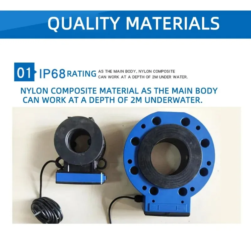 ホット販売超音波流量計 DN50 DN65 DN80 DN100 農業灌漑流量計バッテリー駆動超音波水道メーター RS4
