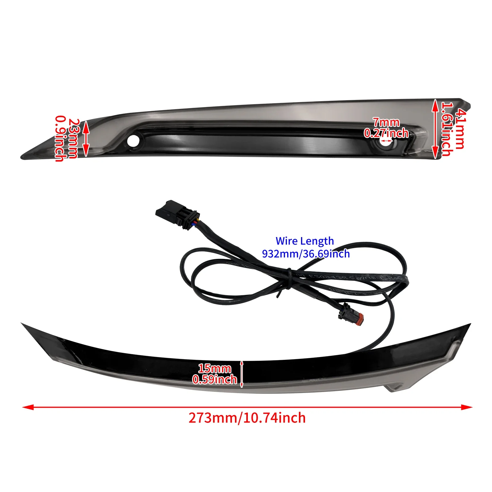 ไฟตกแต่งกระจกรถจักรยานยนต์สำหรับ Harley Touring Road Glides 2015-2023 lampu hias เลี้ยวที่บังลม