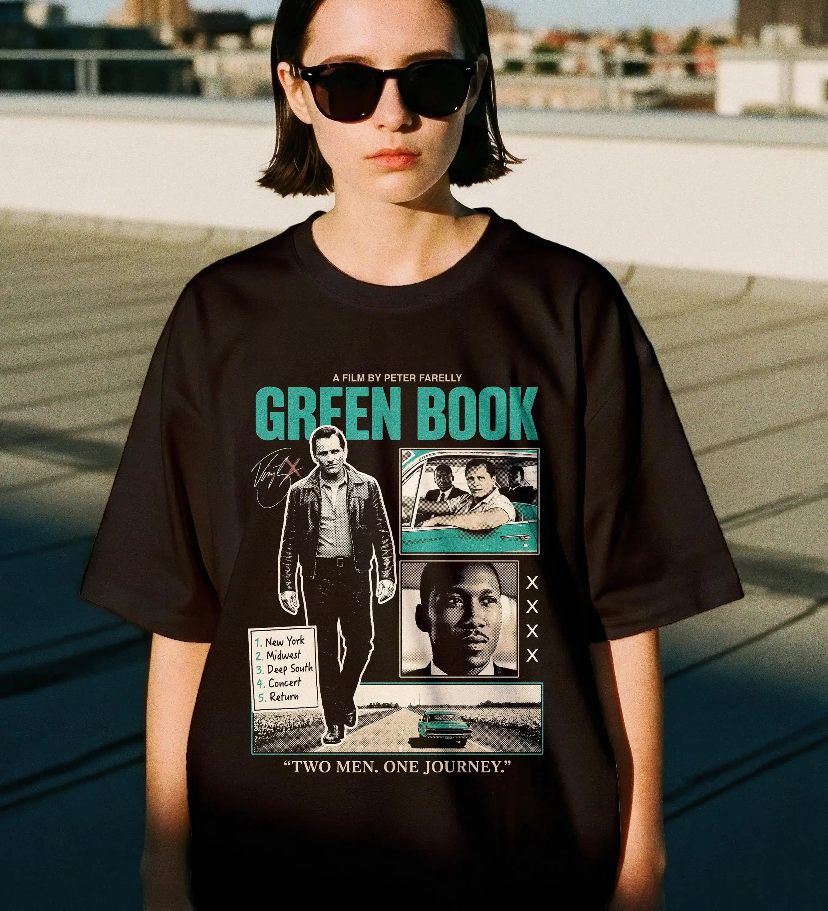 Green Book Movie Graphic Tee | Retro Road Trip Cinema T-Shirt