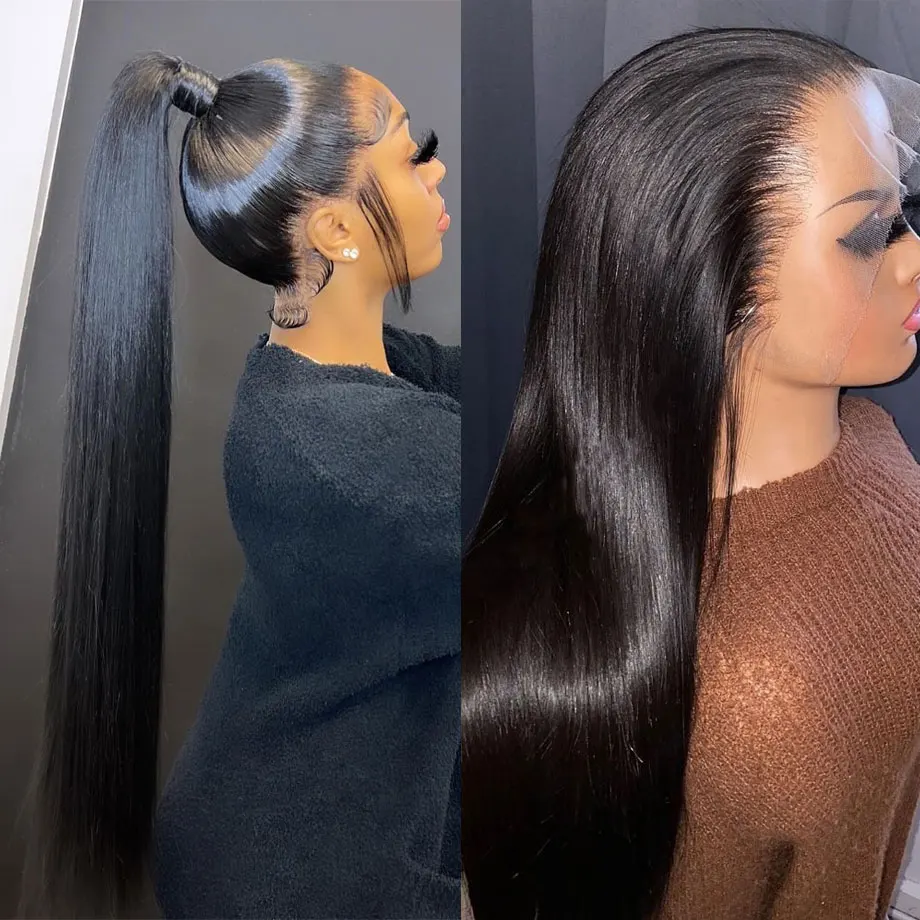 36 42 Inch Straight Lace Front Wigs Human Hair 360 Full Lace Wigs For Women Brazilian Pre Plucked 13x4 13x6 Hd Lace Frontal Wig