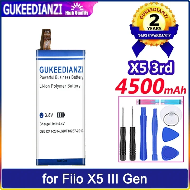 GUKEEDIANZI Battery 4500mAh/4550mAh for Fiio X1 X3 X5 X7 II Player Speaker Music Batteria