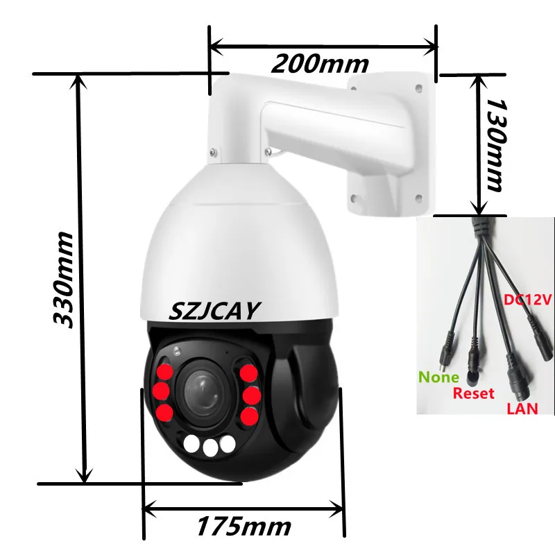 SZJCAY 12MP 4K 30fps 990X Zoom telecamera di sorveglianza POE Hikvision Onvif RTSP Outdoor 99X Zoom automatico ottico telecamera IP PTZ Dahua