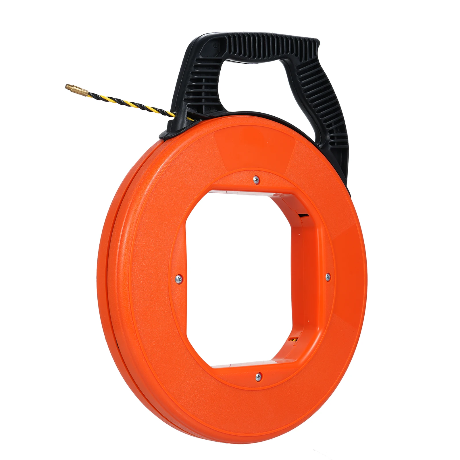 30M Electrical Wire Puller Fish Tape Wire Puller with High Impact Case Retractable Aid Polyester Wire Puller Including 6 Adapter