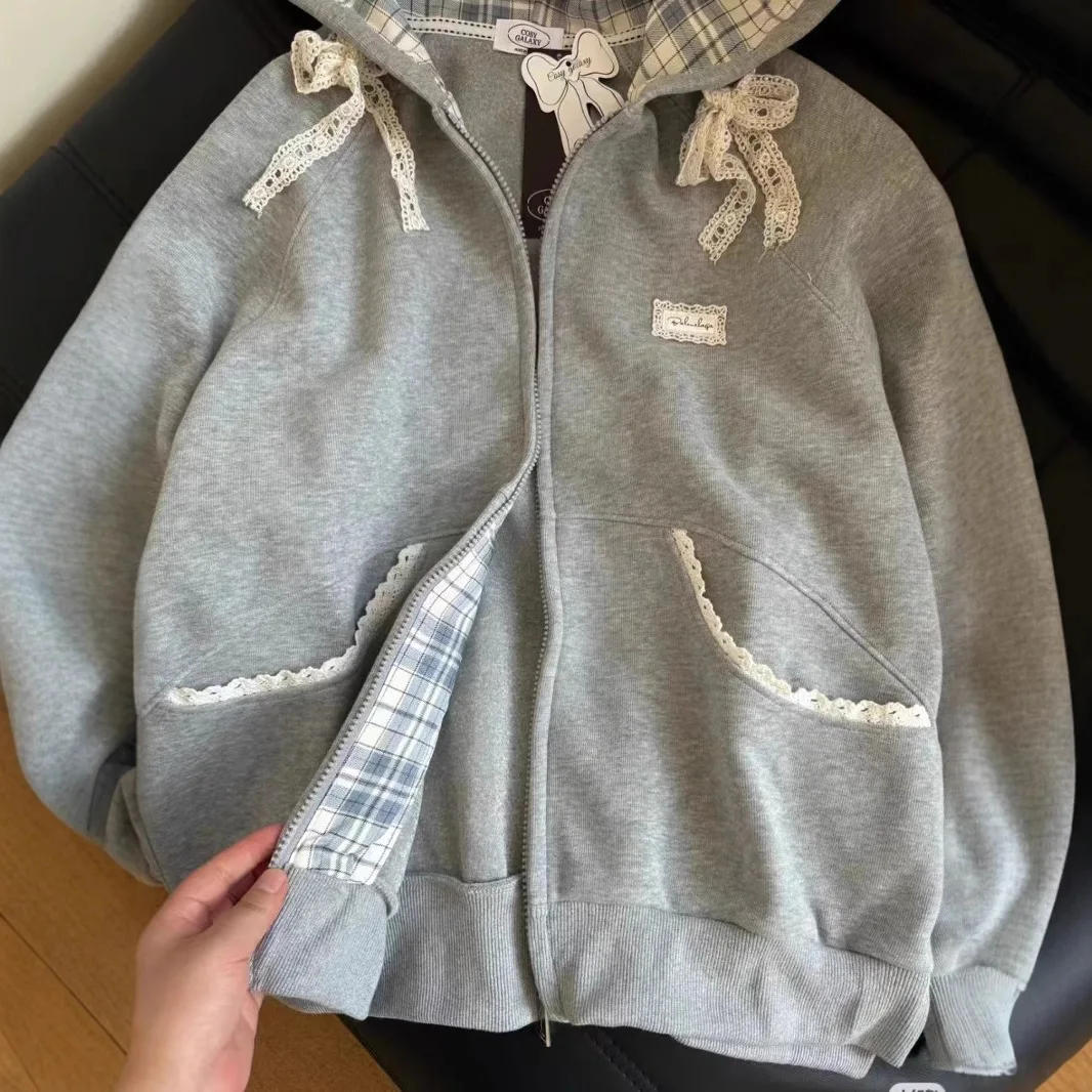 

Autumn New Zip Up Hoodie for Women Winter Japan Korean Fashion Harajuku Sweatshirt Oversized Hoodie Jacket Coat Y2k