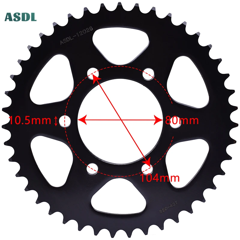 520 16T 43T Motorcycle Front Rear Sprocket For Kawasaki ZX-6R ZX600 ZX 600 ZX636 ZX 6R Ninja 600 KRT 2007-2024 ZX6R Performance