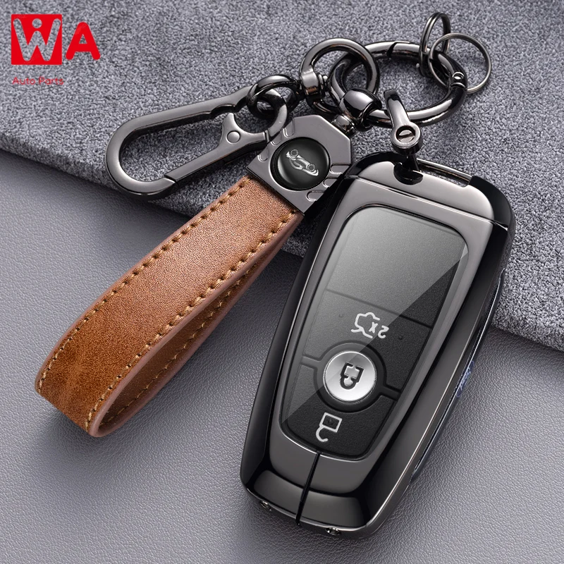 

Car Key Case Full Cover For Ford Fusion Mustang Explorer F150 F250 F350 EcoSport Edge S-MAX Ranger Lincoln Mondeo