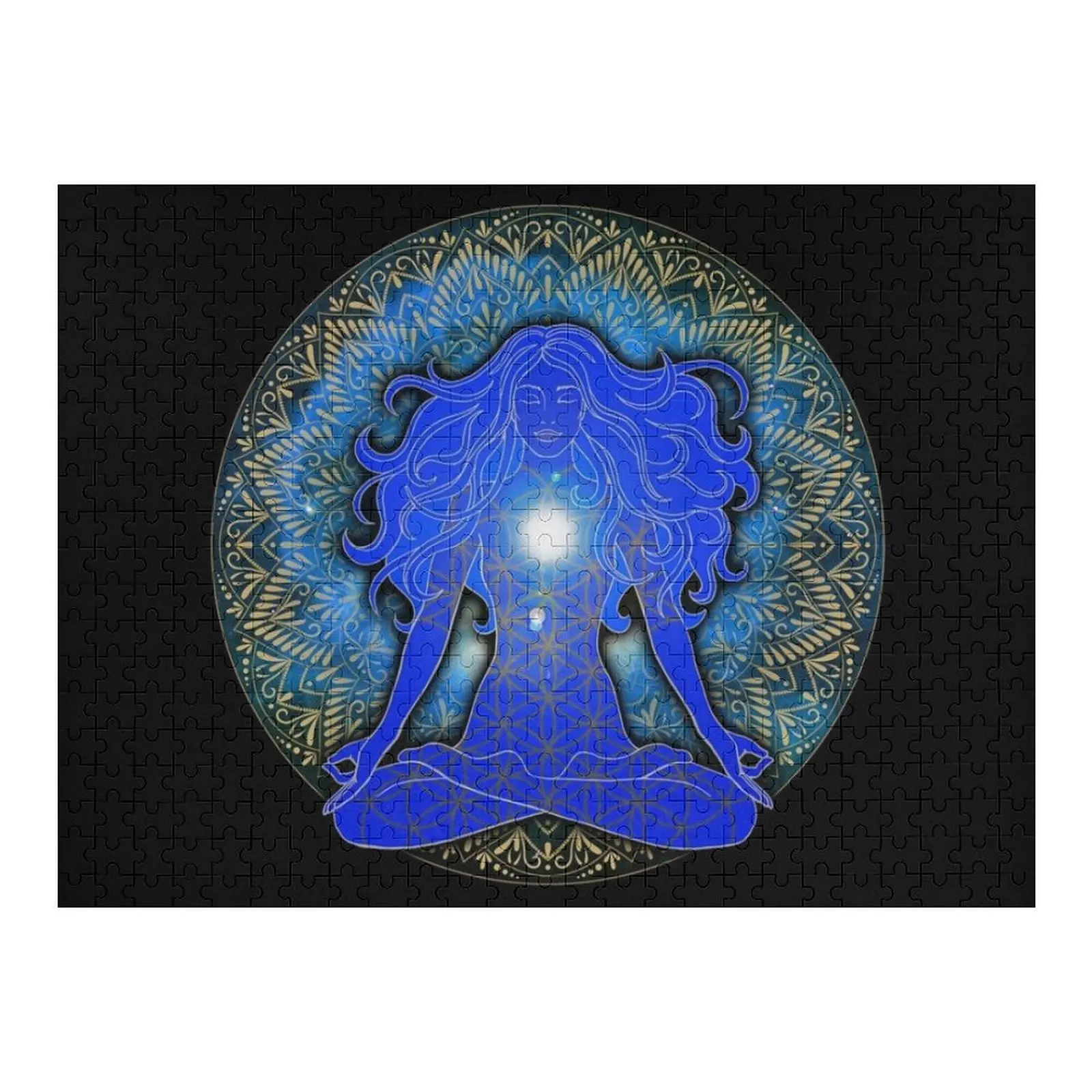 

Soul Awakening Blue Mandala Jigsaw Puzzle Children Customized Kids Gift Puzzle
