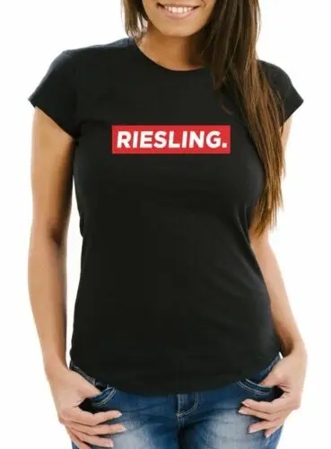 

Damen T-Shirt Wein Riesling Parodie Geschenk für Weinliebhaber Spruch Frauen