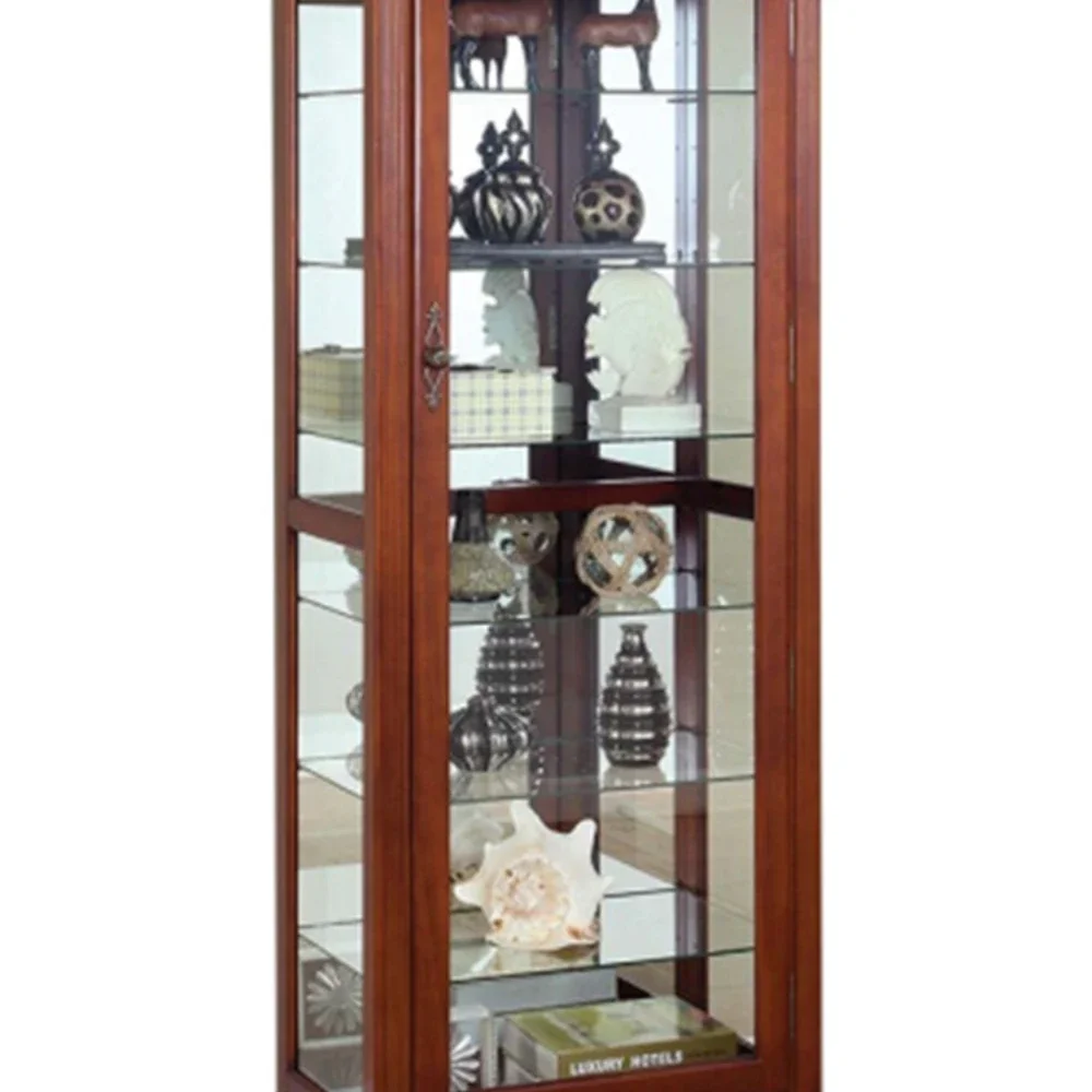 

Solid Wood Wine Cabinet Living Room Wall Display Cabinet Made of Glass Kitchen