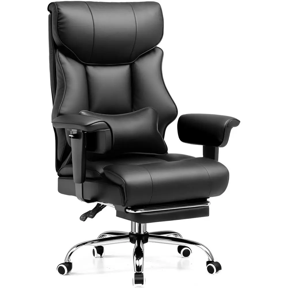 

Heavy Duty 400lbs Gaming Chair with Footrest, Ergonomic Spring Cushion, High Back Support for Lower Back Pain Relief, Ergonomic